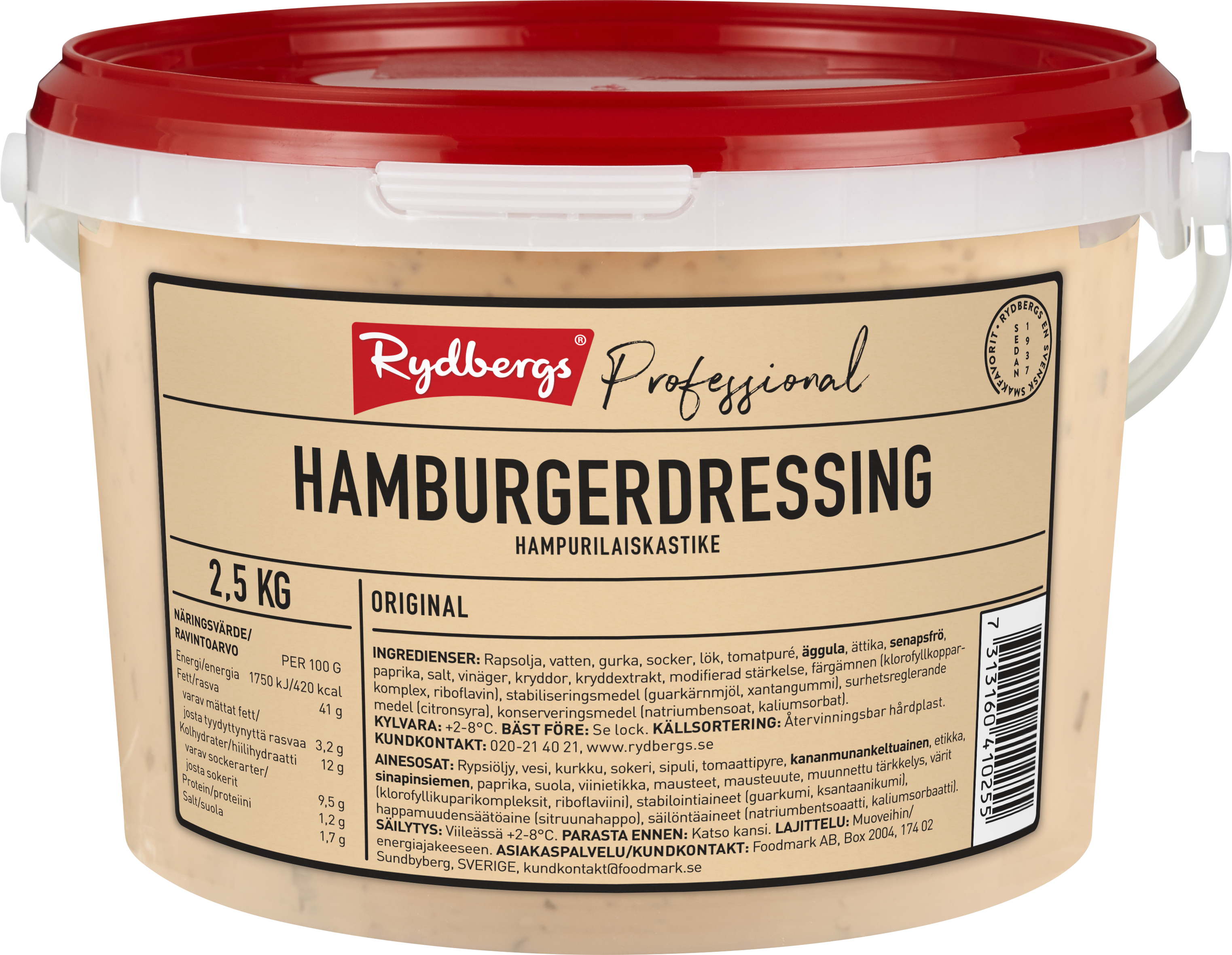 Rydbergs Hampurilaiskastike 2,5 kg - 
