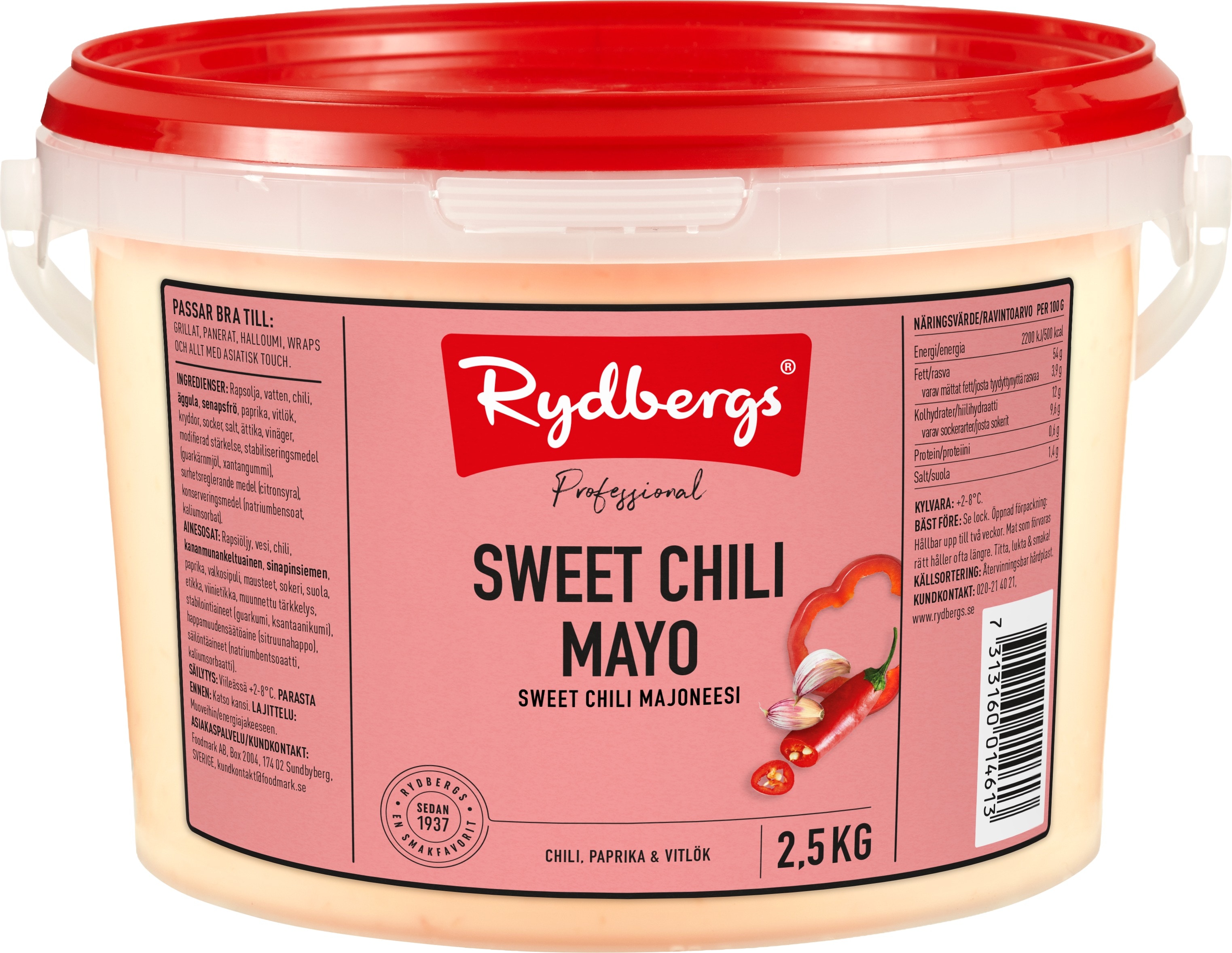Rydbergs Sweet Chili -majoneesi 1 x 2,5 kg