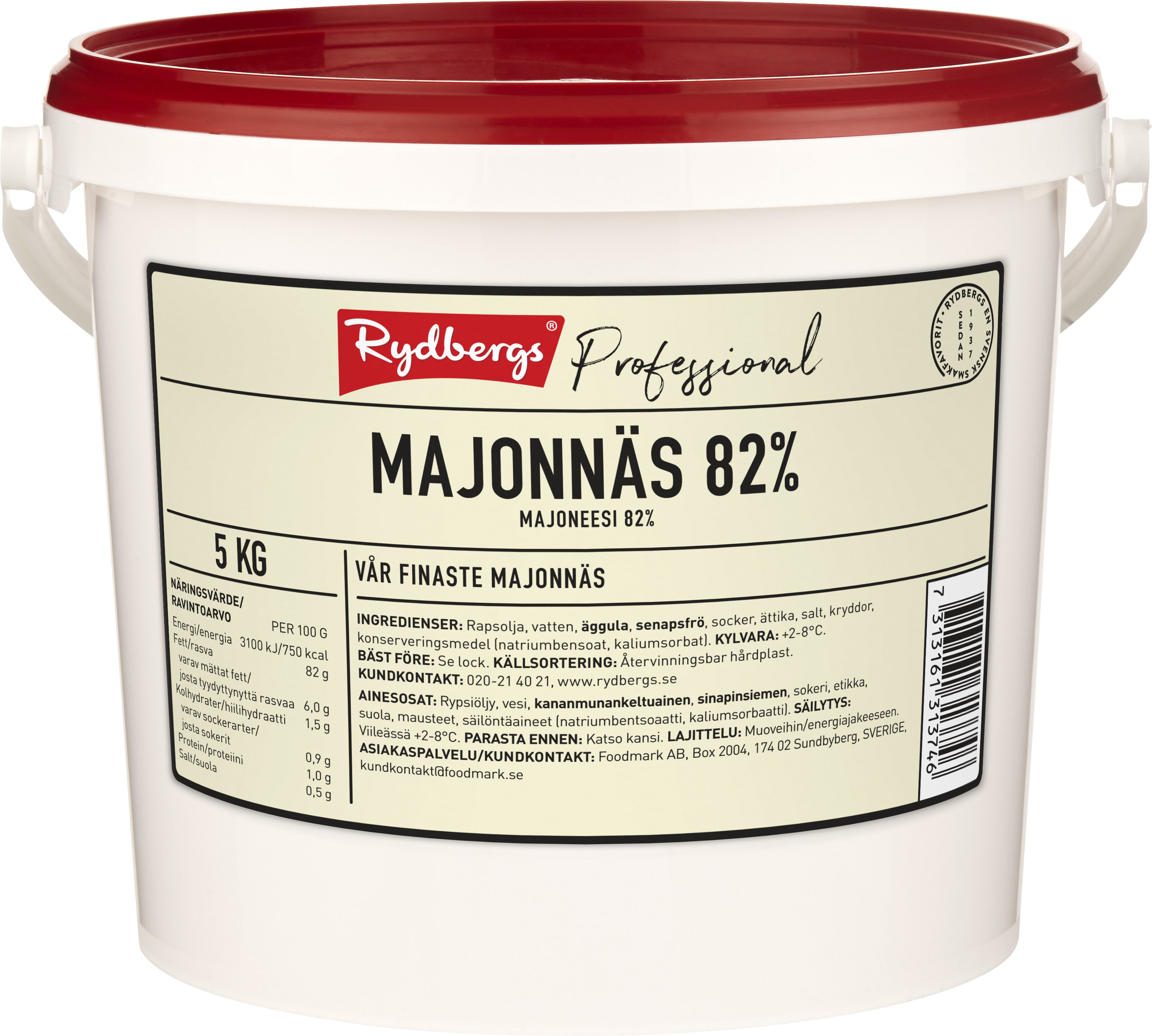 Rydbergs Täysmajoneesi 82% 5 kg - 
