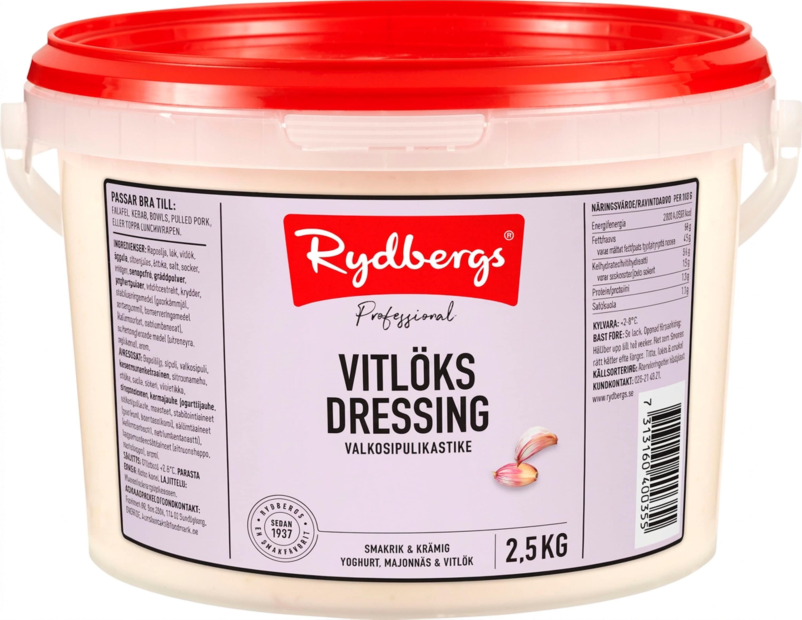 Rydbergs Valkosipulikastike 1 x 2,5 kg - 