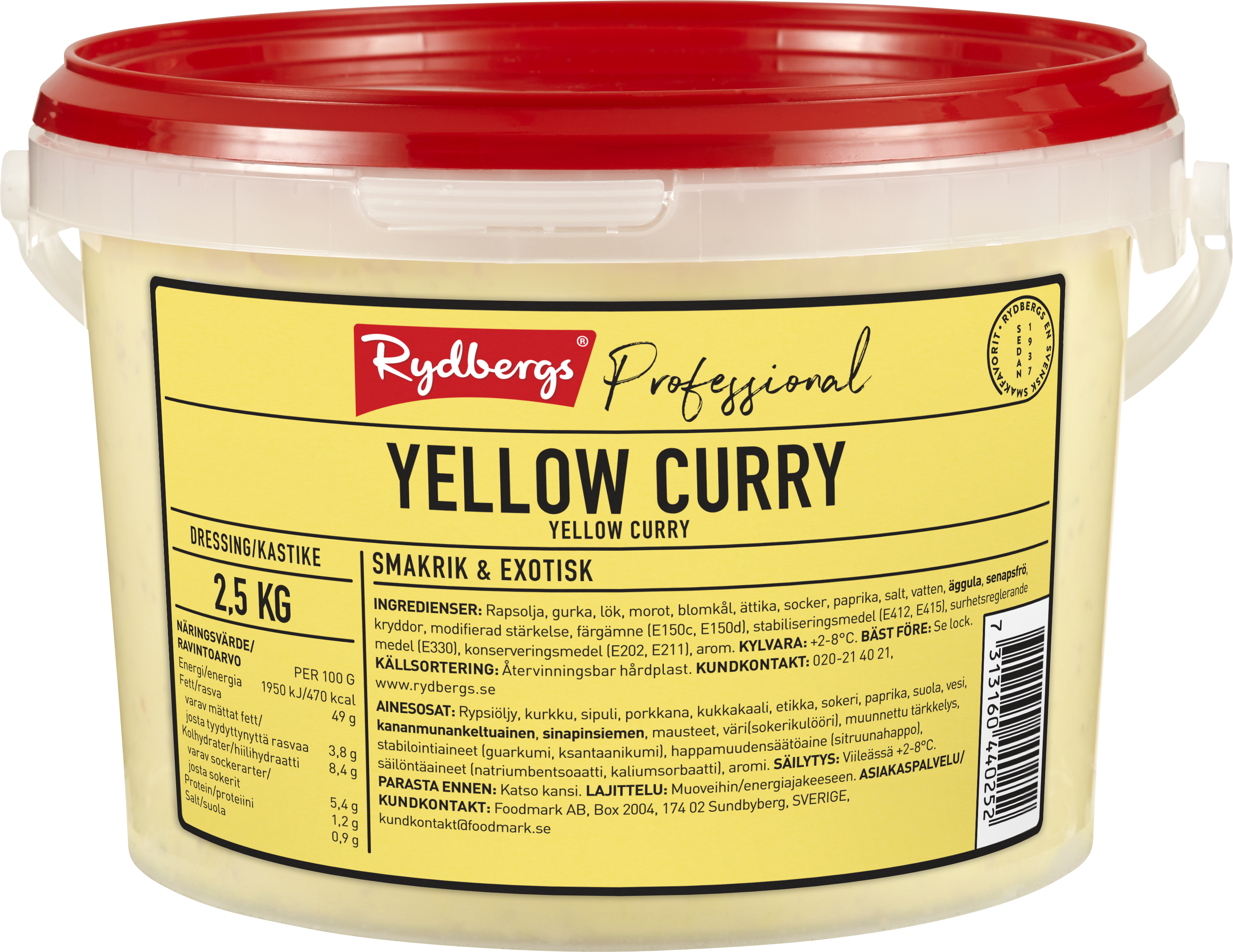 Rydbergs Yellow curry-kastike 2,5 kg
