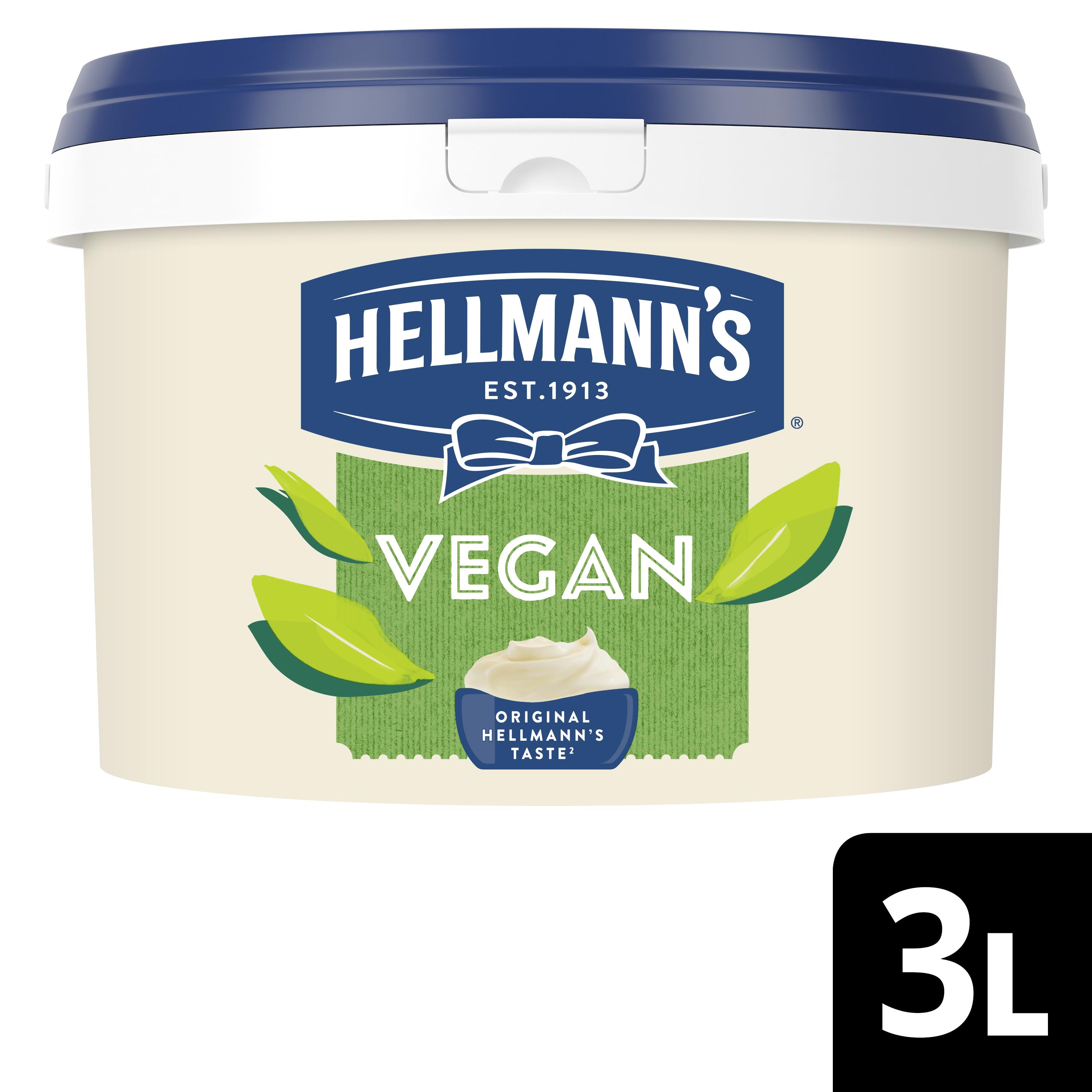 Hellmann's Vegaanimajoneesi 3 L / 2,95 kg - Sisältää 52% rapsiöljyä.