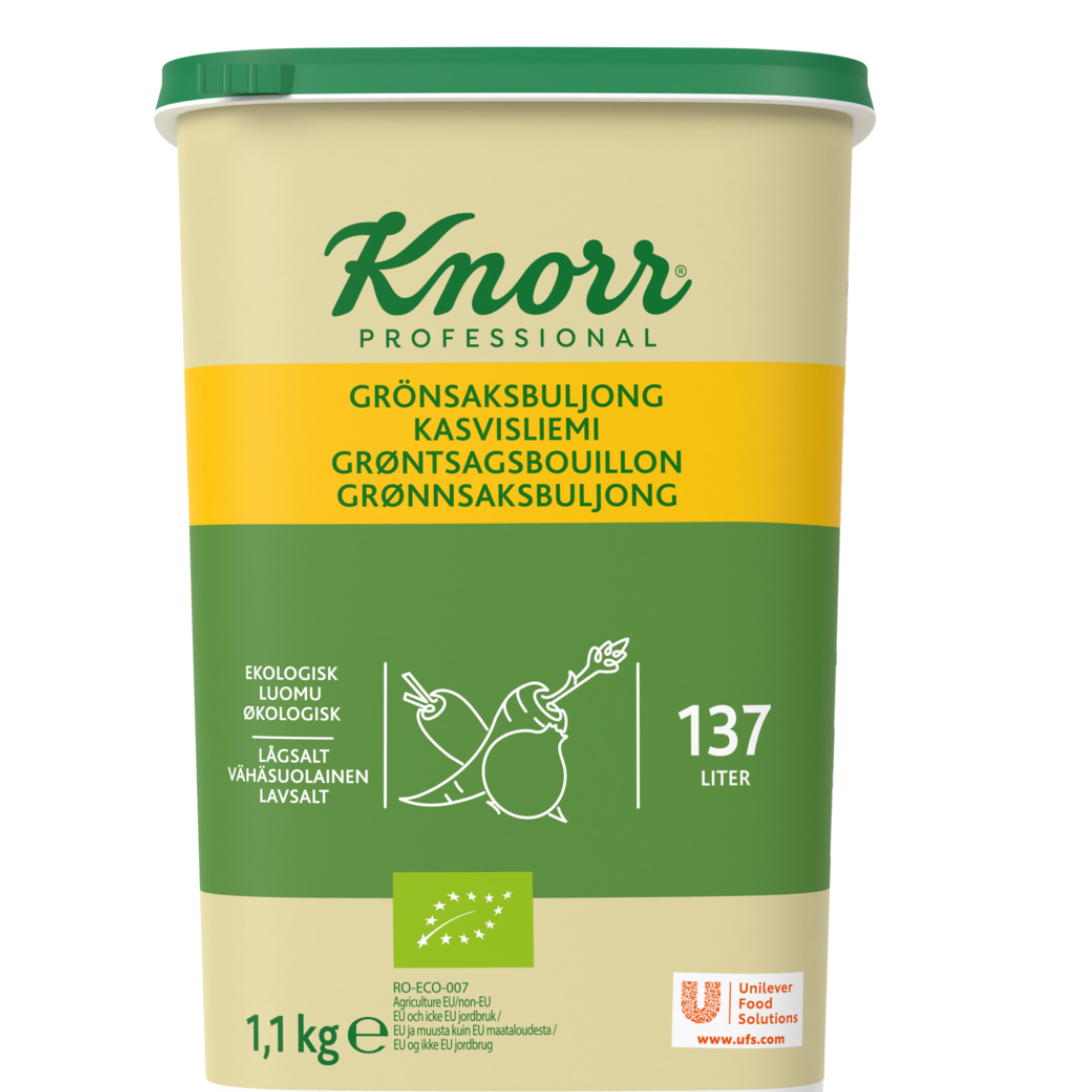 Knorr Kasvisliemi Luomu vähäsuolainen 1,1 kg Knorr Kasvisliemi Luomu vähäsuolainen 1,1 kg