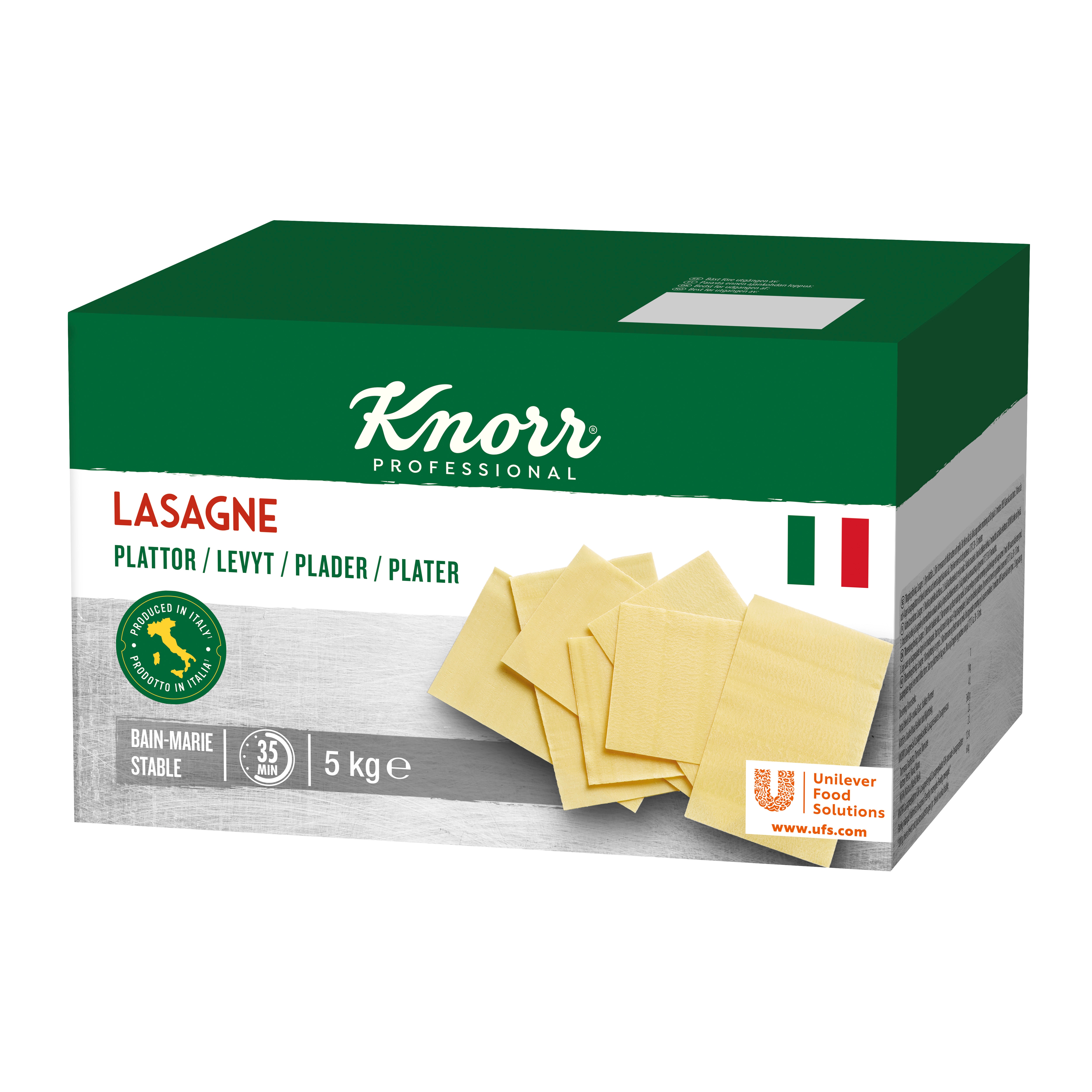Knorr Lasagnelevyt GN-mitoitus 5 kg - 