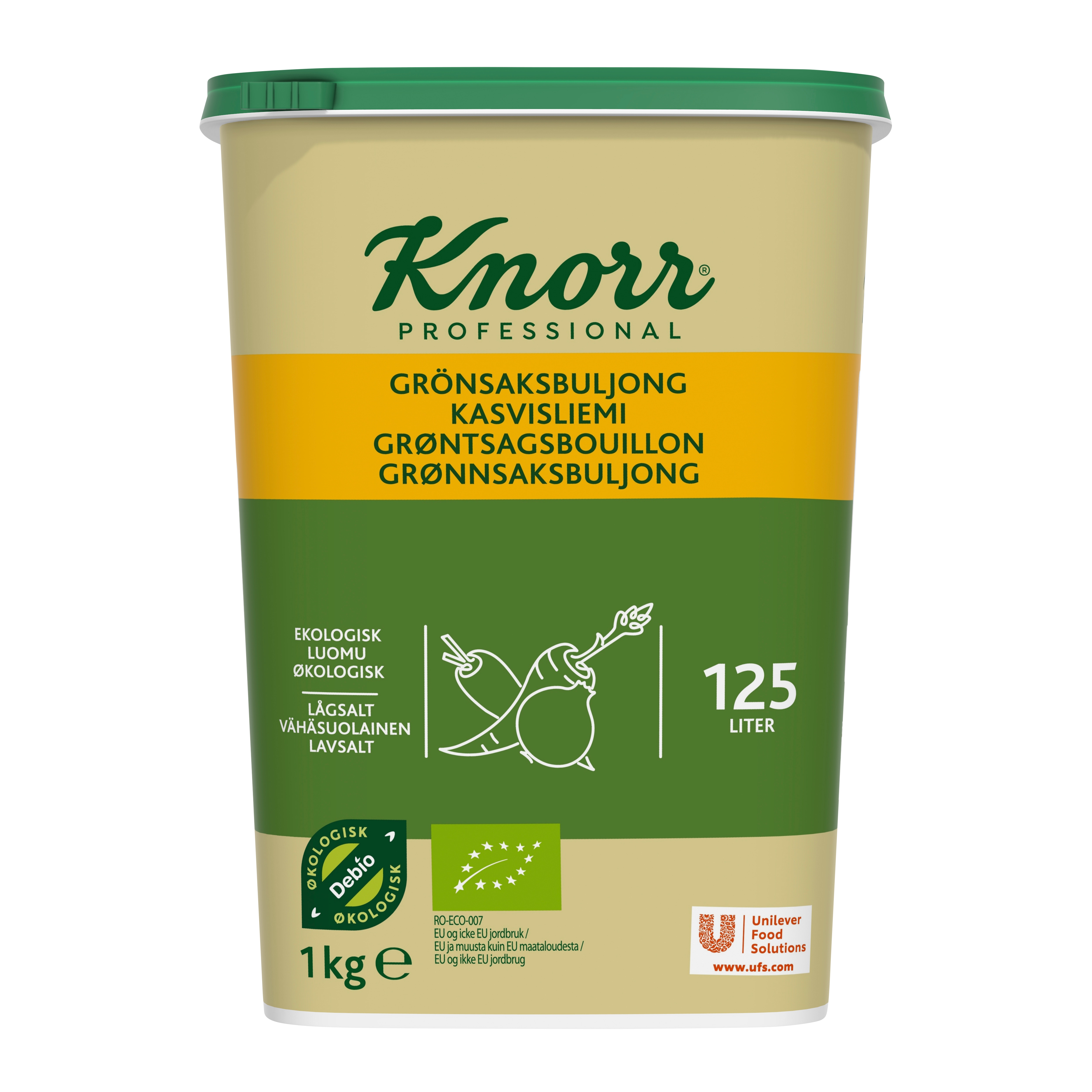 Knorr Luomu Kasvisliemi , vähäsuolainen 1 kg / 125 L - 