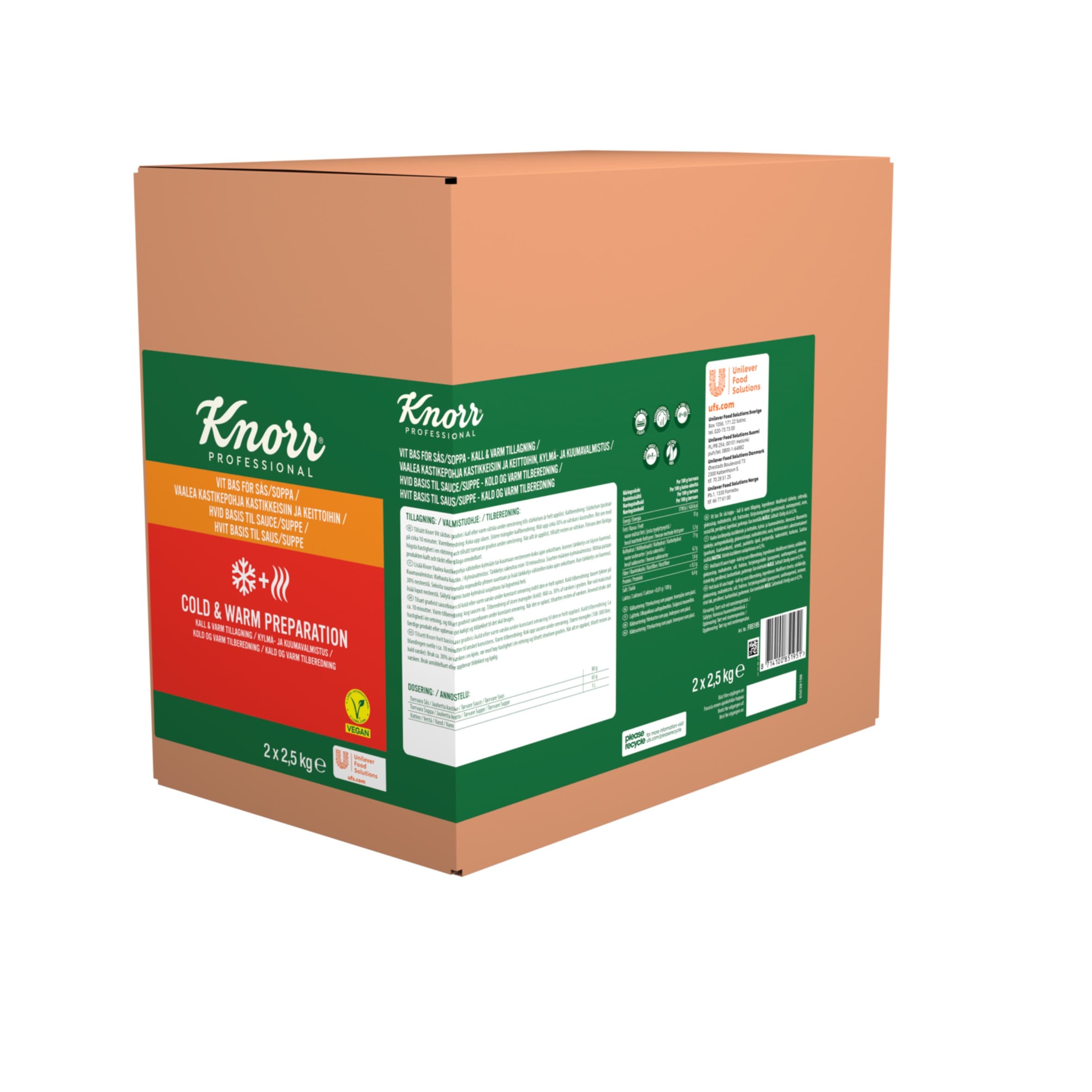 Knorr Vaalea Kastikepohja kylmä- ja kuumavalmistukseen 5 kg