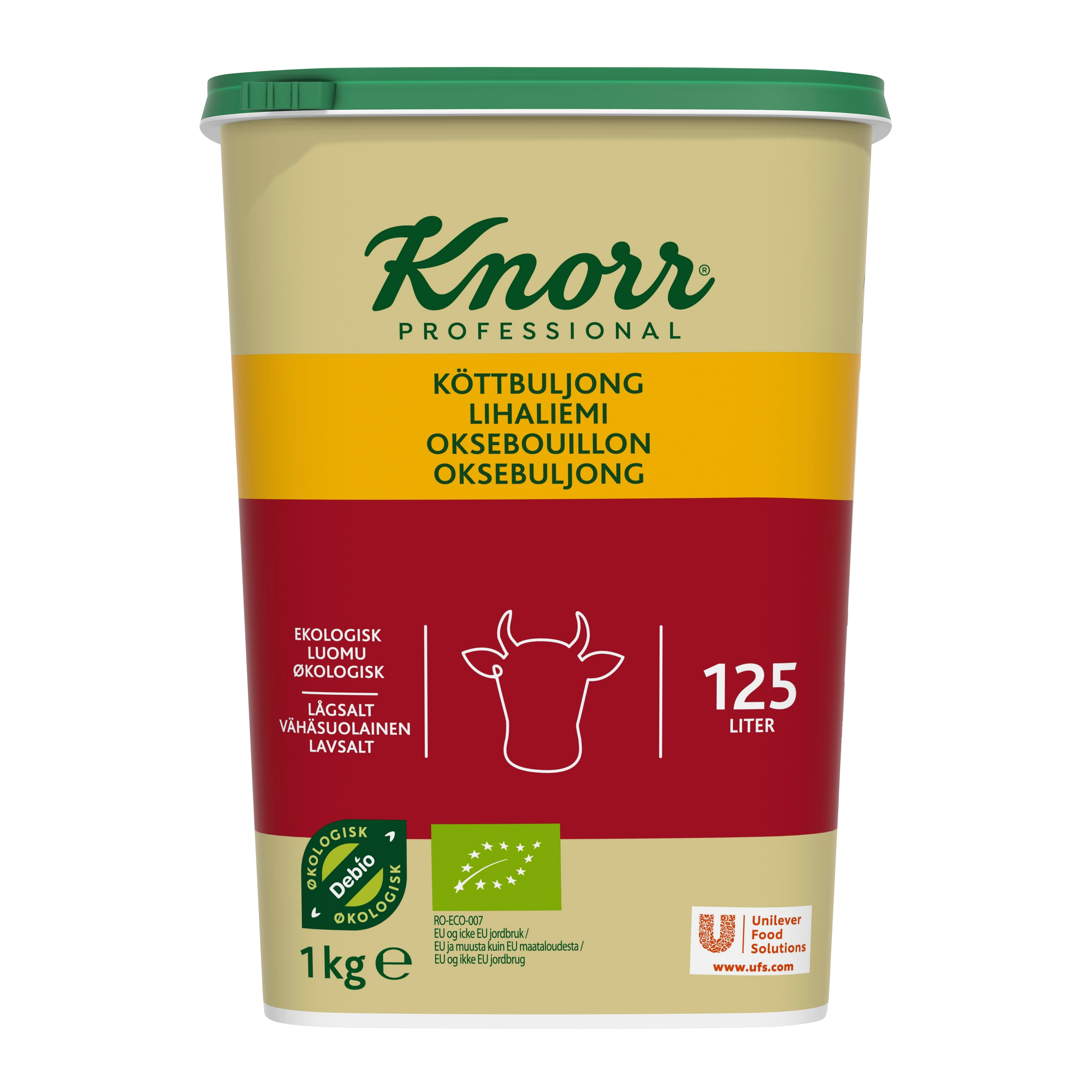 Knorr Luomu Lihaliemi, vähäsuolainen 1 kg /125 L - 