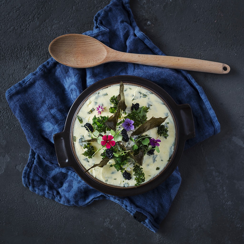 Umami merilevä-peruna muusi ja kaaleja Umami merilevä-peruna muusi ja kaaleja