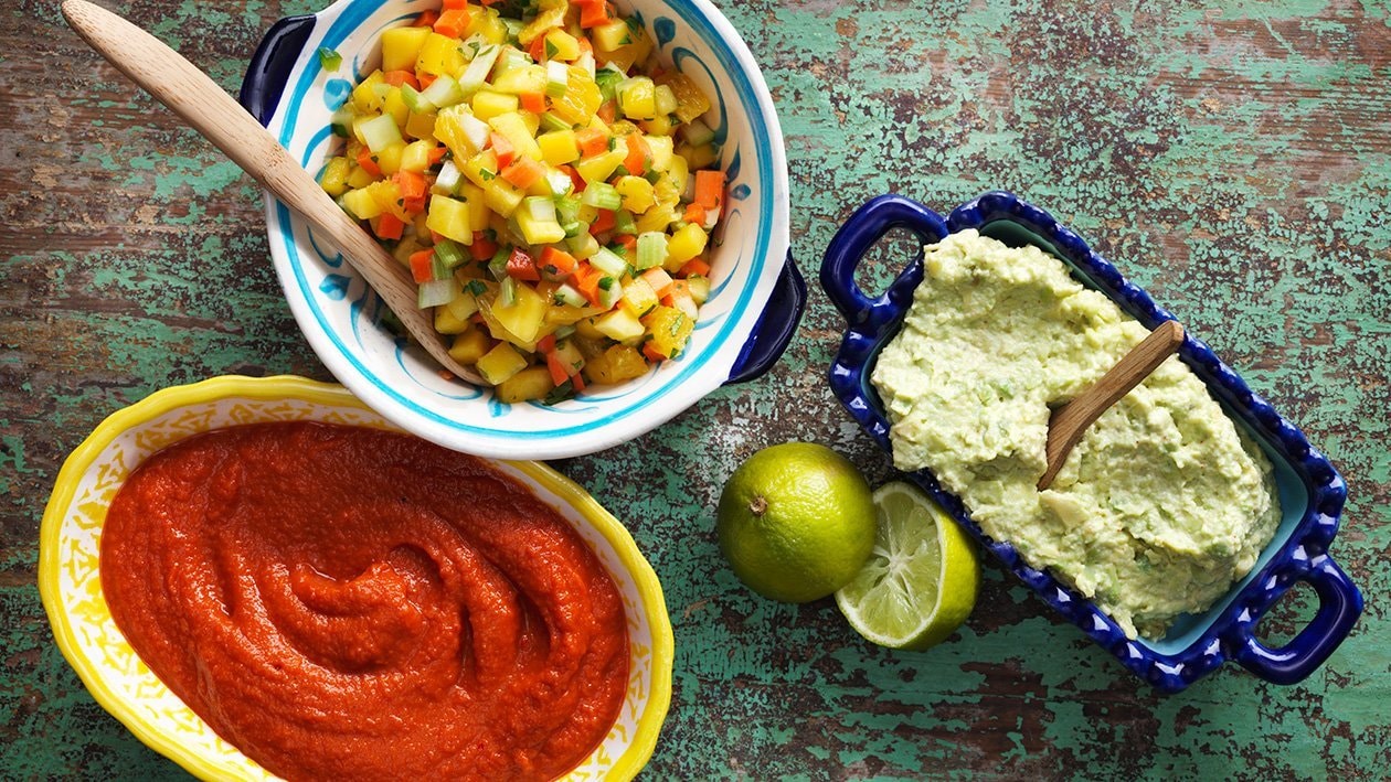 Guacamole, mango salsa ja salsa casera – - Resepti