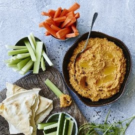 Sweet & Spicy -porkkanahummus Sweet & Spicy -porkkanahummus