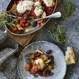 Vuohenjuusto-ratatouille