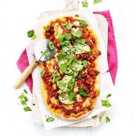 Pizza, chili con carne