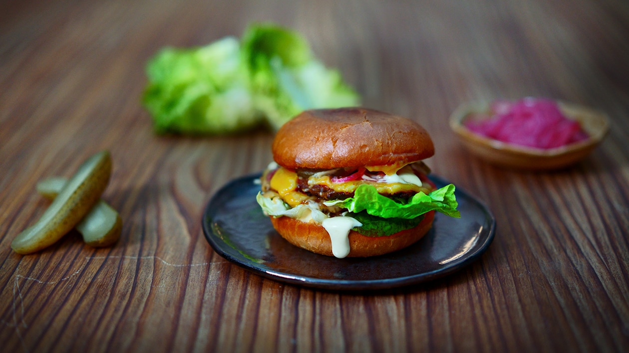 Vegaaninen Smash burger – Resepti