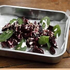 Paahdettu punajuurisalaatti Paahdettu punajuurisalaatti