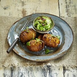 Paahdetut perunat ja hernehummus Paahdetut perunat ja hernehummus