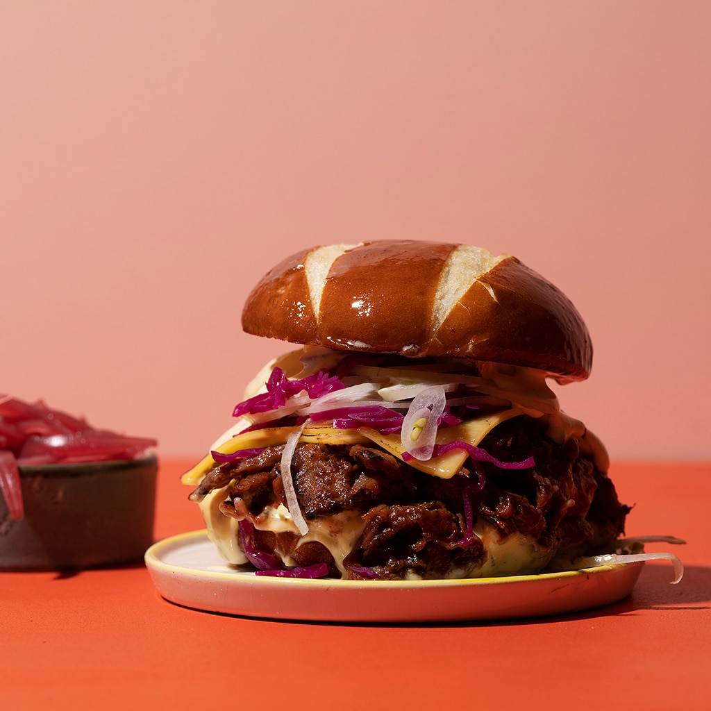 Pulled The Vegetarian Butcher Cherry Cola BBQ Burger – - Resepti