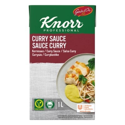 Knorr Garde d'Or Currykastike 1 L - Tämä maukas currykastike sopii liha-, kasvis- ja riisiannoksiisi.