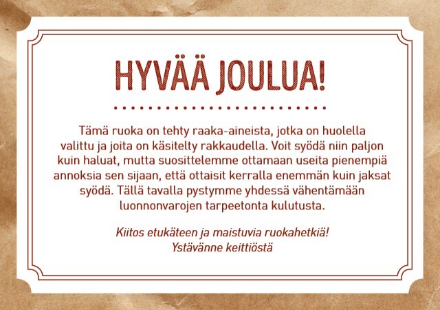 Hyvää joulua! Hyvää joulua!